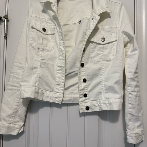 Kut from the Kloth Ivory Denim Jacket - Picture 1 of 7